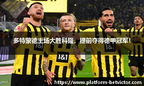 多特蒙德主场大胜科隆，提前夺得德甲冠军！